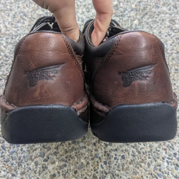 Red Wing Brown Leather Steel Toe Shoes